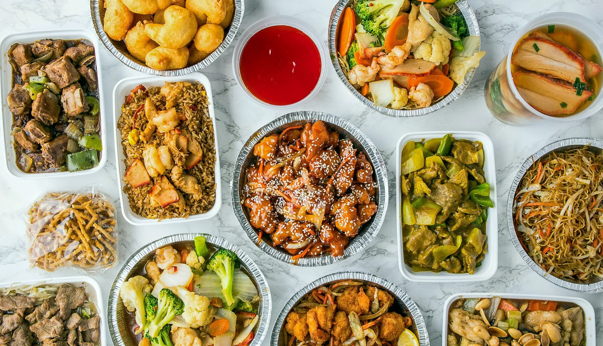 Spread of Oriental Bowl dishes